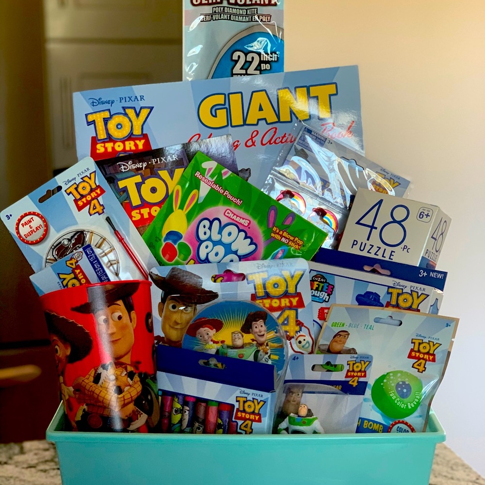 Pre-filled Toy Story kids gift basket